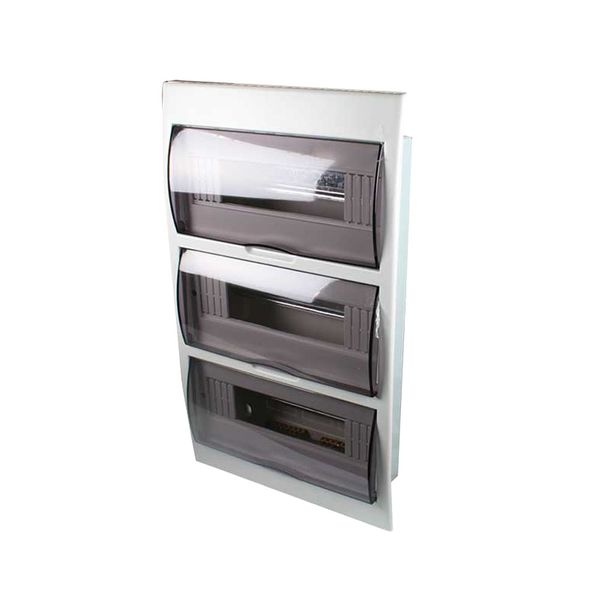 ACDC - White DIN DB 36-Way 3x12 Flush With Door And Tray