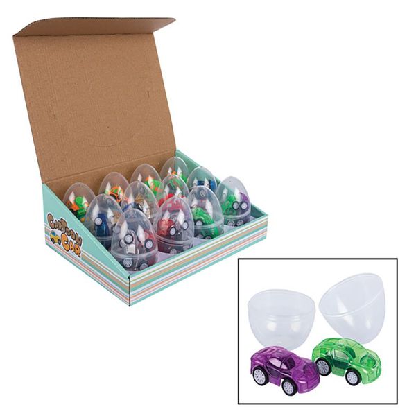 Bulk Pack x 12 Vehicle Racer Mini Egg
