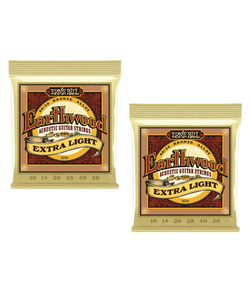 Ernie Ball 2006 Extra Light 80/20 Bronze Acoustic Guitar Strings – 2-Pack