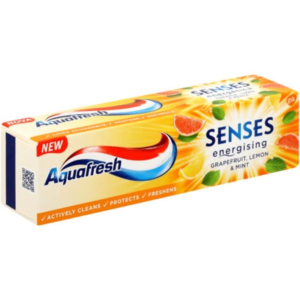 Aquafresh Senses Toothpaste Grapefruit, Lemon, and Mint - (12x 75ml)