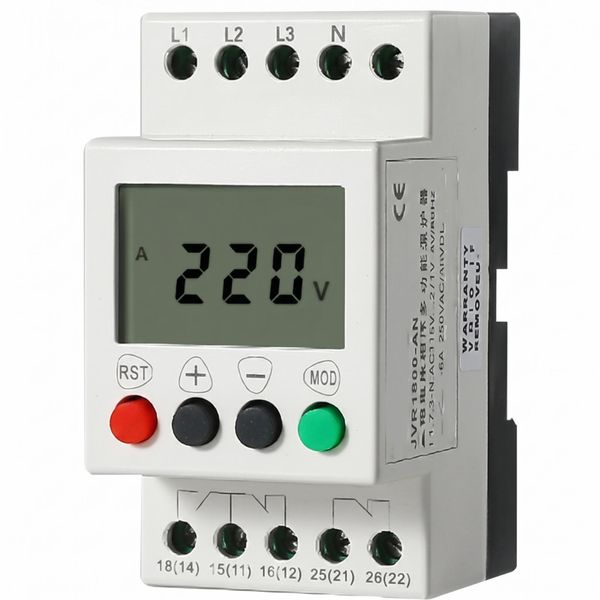 3 Phase 4 Wire Voltage Protector with LCD Display 115 to 277V