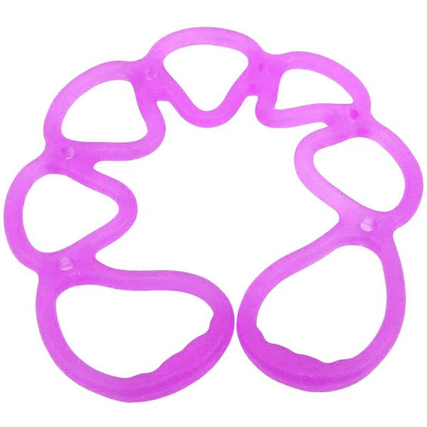 7 Holes Silicone Yoga Strench Resistance Band Rope - Purple