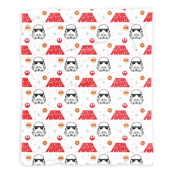 Star Wars Little Trooper White Minky Blanket