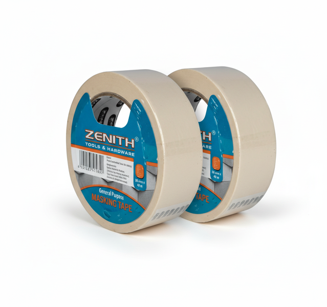 Zenith Masking Tape 36mm x 40m for Painting and Crafting - 2 Pack