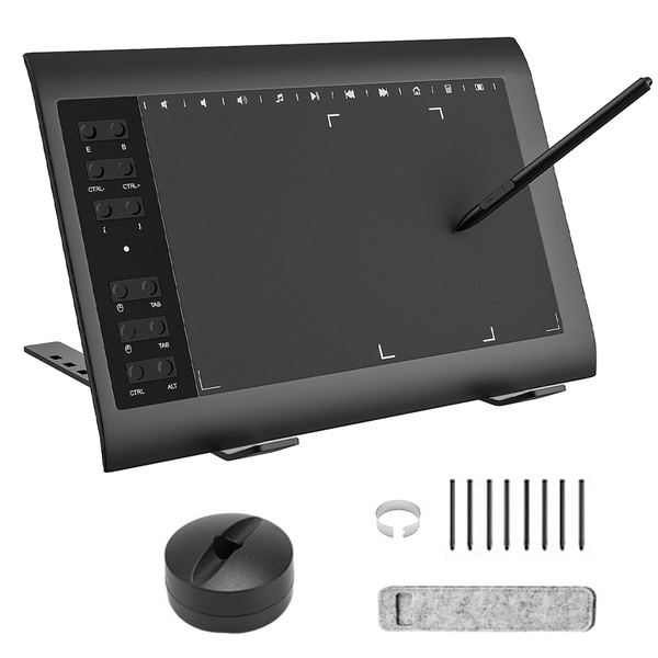 10x6Inch USB Graphic Drawing Tablet with Pen Compatible Windows Mac Android