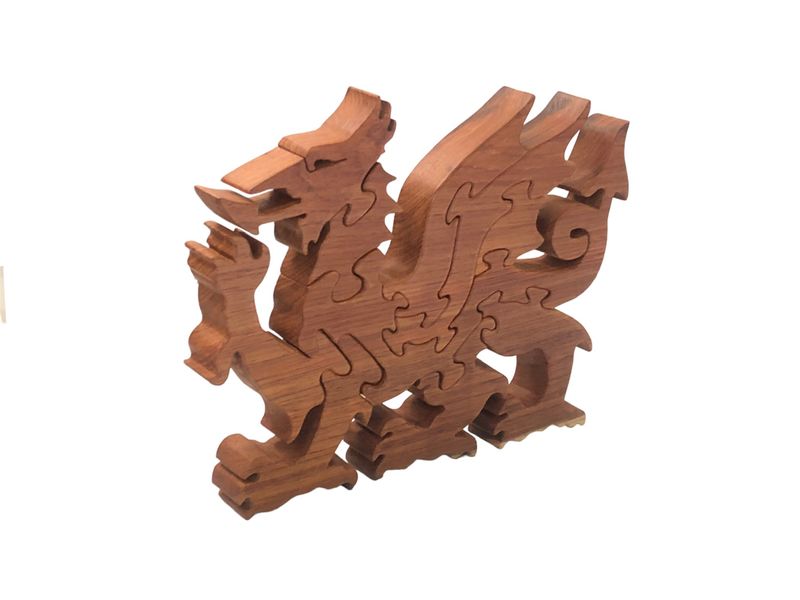 3D Wooden Puzzle of a Dragon