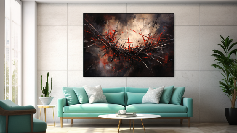 Canvas Wall Art - Crown of Thorns Abstract - JT0147