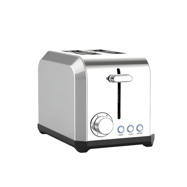 815V Cancel,Defrost And Reheat Functions Stainless Steel 2 Slice Toaster