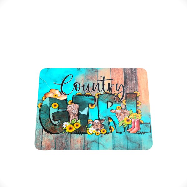 Country Girl Turquoise Mouse Pad