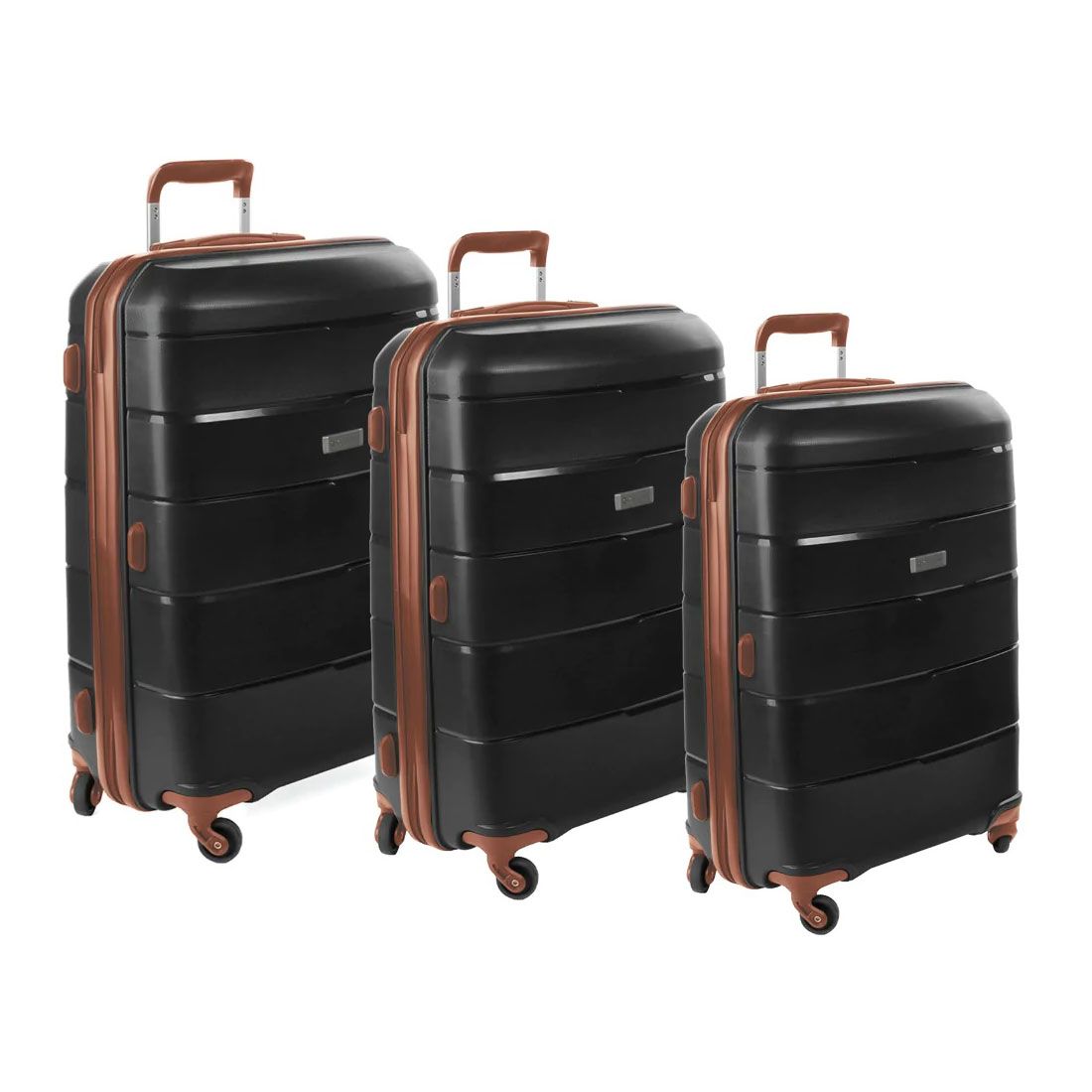 Cellini 4 Wheel Spinn 3 Piece Luggage Set Black Shop Today. Get it