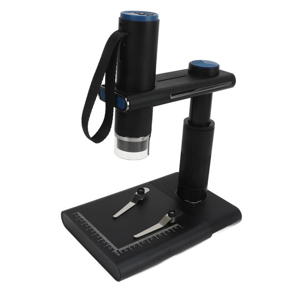 Wireless Digital Microscope, 50-1000X, HD 2MP, WiFi, 8 LED, Stand, Black
