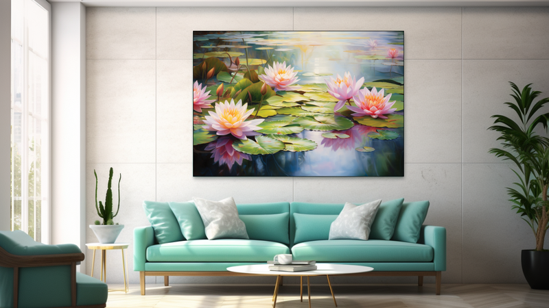 Canvas Wall Art - Lily Pond Serenity - JT0104