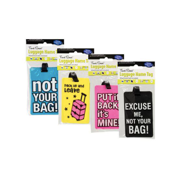 Travel Smart Tags- Assorted Luggage Name Tags- Pack Of 4