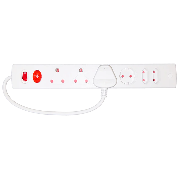 Electric M/Plug 6Way 3X16A 2X5A 1Xsc - 3 Pack