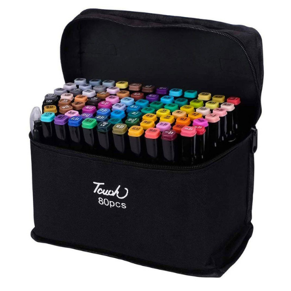 Dual Point Artist Markers - Set of 80
