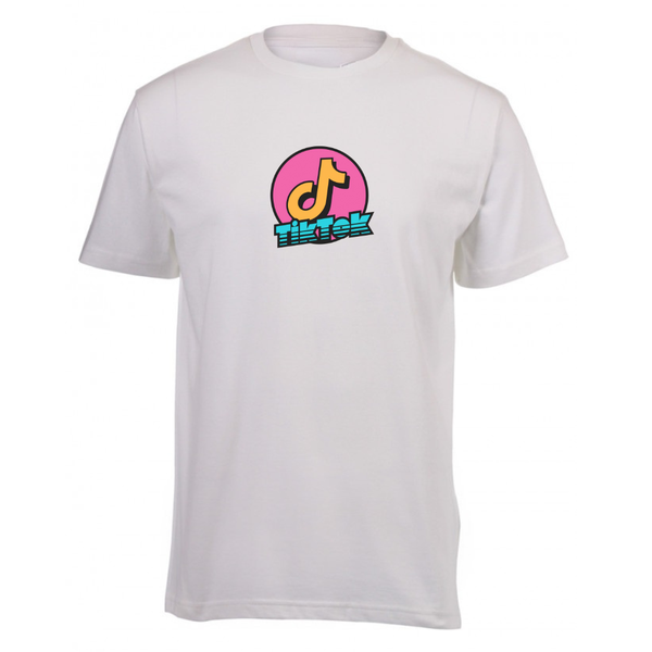 Graphical CPT White Short Sleeve T-shirt - Tik Tok