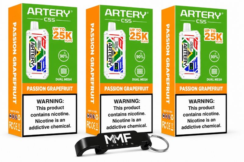 Artery MMF Edition 25000 Puffs Dispo Vapes - Passion Grapefruit (Pack of 5)