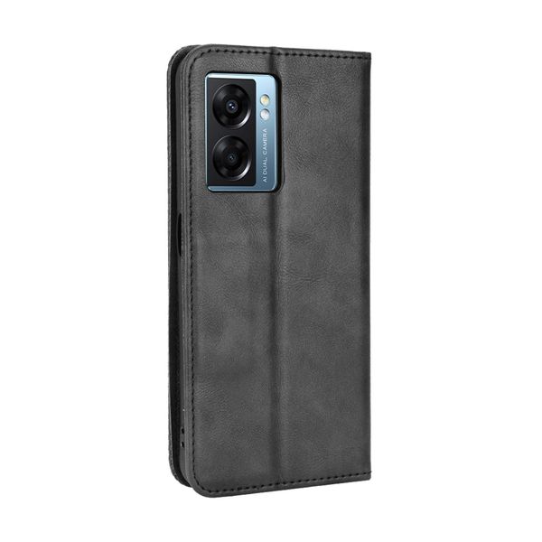 Flip Cover Compatible With Oppo A57 5G Magnetic Buckle Retro Leather Case