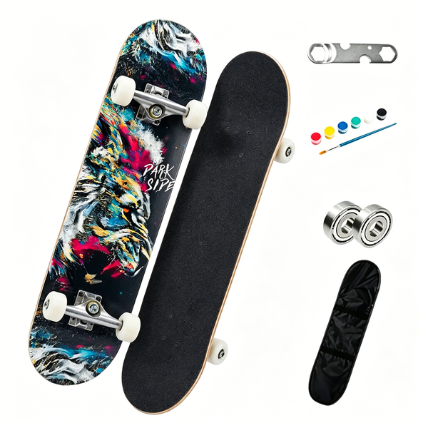Durable Double Kick Concave Skateboard Professional Style Beginner Skaters