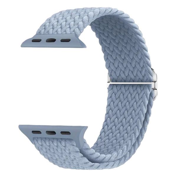 Adjustable Nylon Braided Watch Strap Compatible with Apple- 42/44/45/49 mm