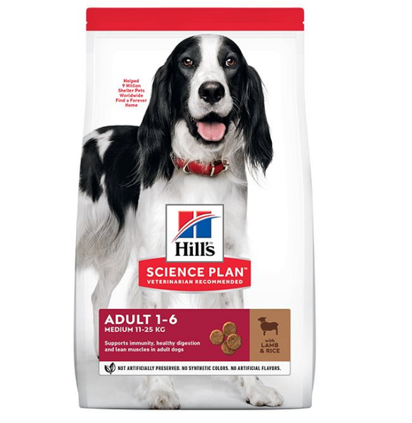 Hill's Science Plan Adult Medium Lamb &amp; Rice Dog Food (2.5kg)