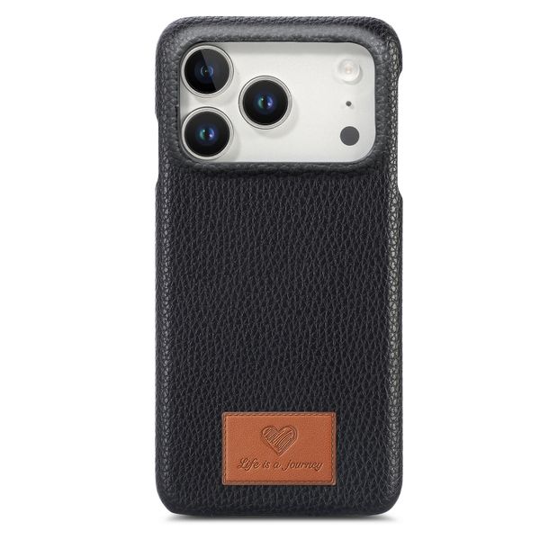 Lychee-Patterned Half-Coverage Phone Case Compatible with iPhone 15 Pro Max
