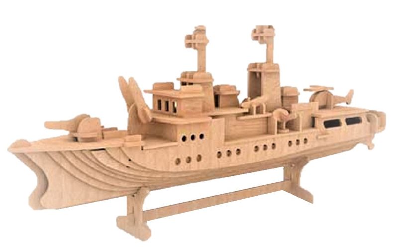 Destroyer Ship Warship Boat 3D Puzzle Wooden 3D Model