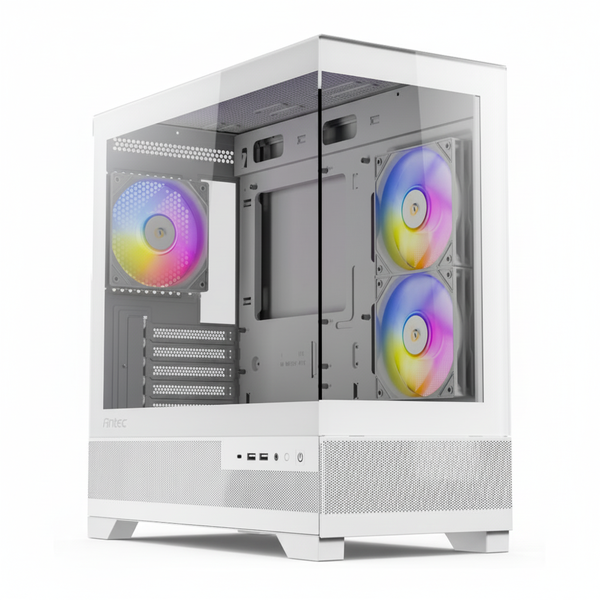 Antec Micro-ATX ARGB Mini-Tower Gaming Chassis - White