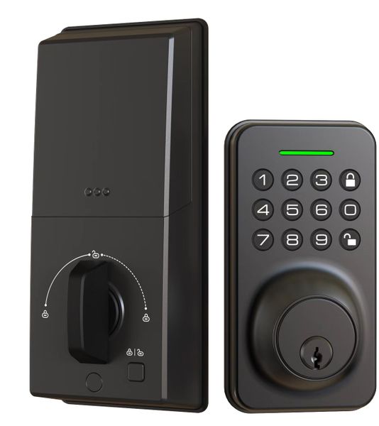 Smart electronic digital password remote control door lock with keys