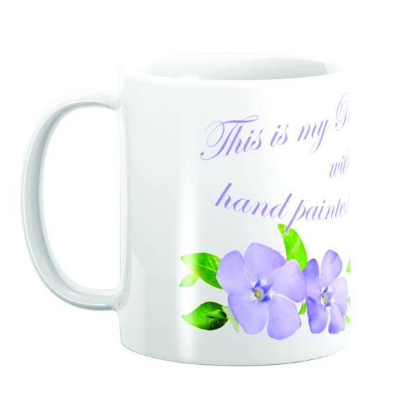 PepperSt Mug - Royal Doulton with Hand Painted Periwinkles