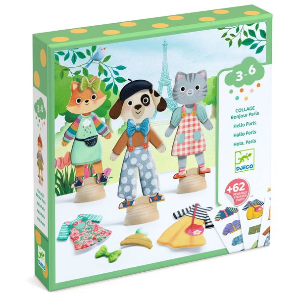 Djeco Dress up Dolls - Bonjour Paris