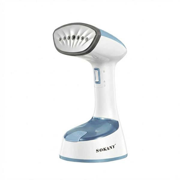 High Power Handheld Garment Steamer Foldable 120ml Portable Iron Blue