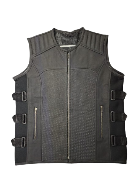 Matt Finish Leather Turbo Waistcoat