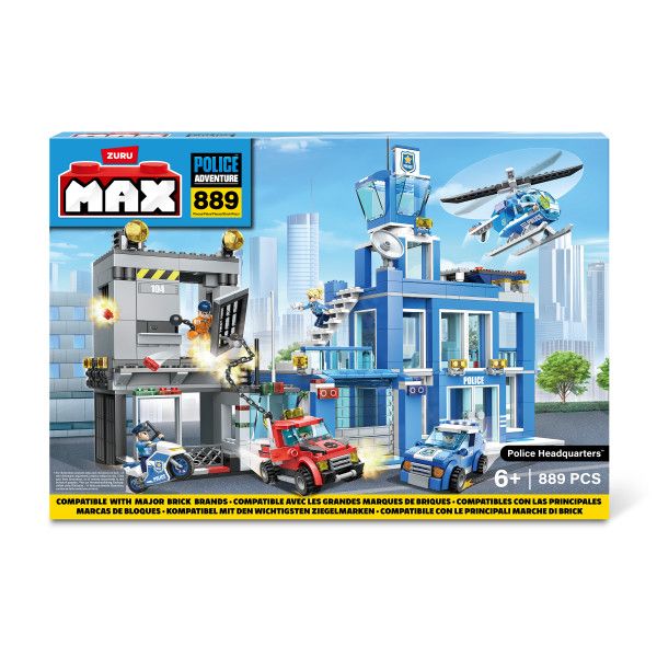 Max-Max City Int -Series 1-889-Brick Box Playset Police Station