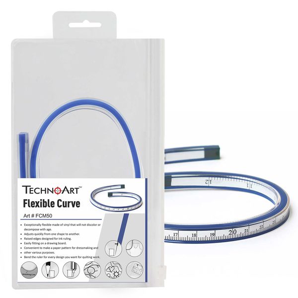 TechnoArt Flexible Curve with Marking and inking edge 50cm