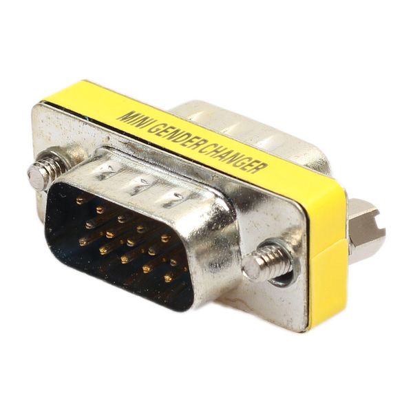 Techme Male to Male 15 Pin VGA Mini Gender Changer - Pack of 2