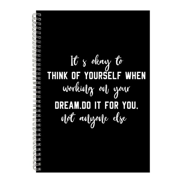 Okay A4 Notebook Spiral Lined Motivational Sayings Graphic Notepad Gift 153