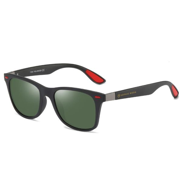 Sophie Moda- TR 90 Polarized Retro Square Frame TAC Lens Sunglasses