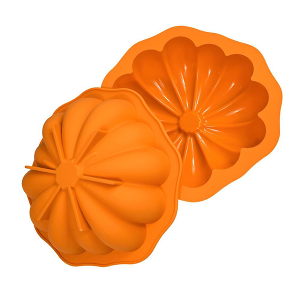 7Inch Pumpkin Shaped Mousse Mold 3D Cake Pan Silicone Mold Baking Pan, for