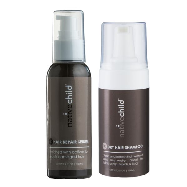 NativeChild Dry Hair Shampoo 100ml with NativeChild Hair Repair Serum 100ml