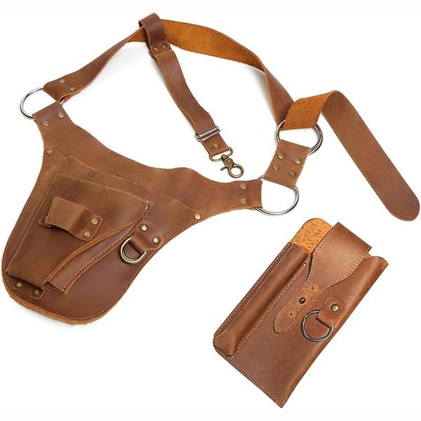 Punk Rivet PU Waist Bag, Studded Multi-Purpose Daily Fanny Pack