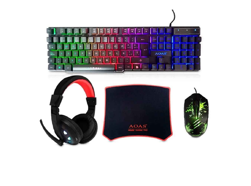 AOAS 4 Piece RGB Backlit Game Set