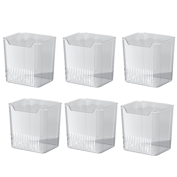 6 Piece Refrigerator Side Door Organizer Set - Transparent