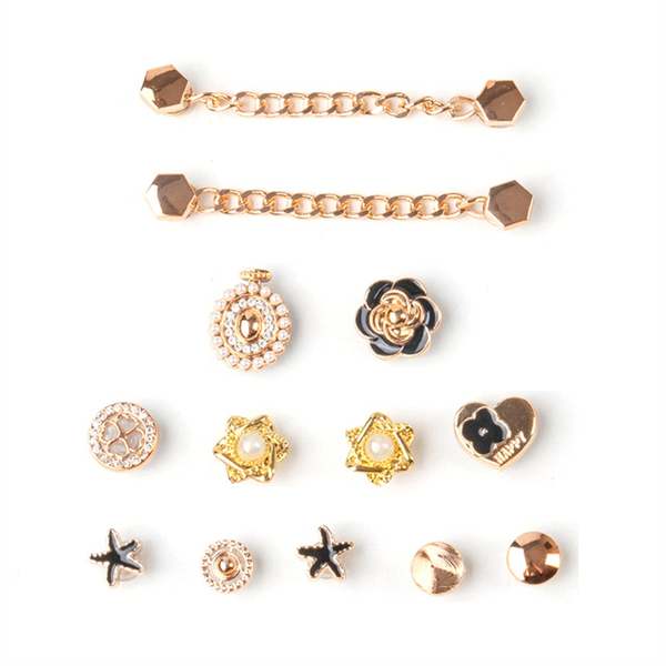 Hole Shoe Accessories Rhinestone Sandals Charm Buckle Decorations