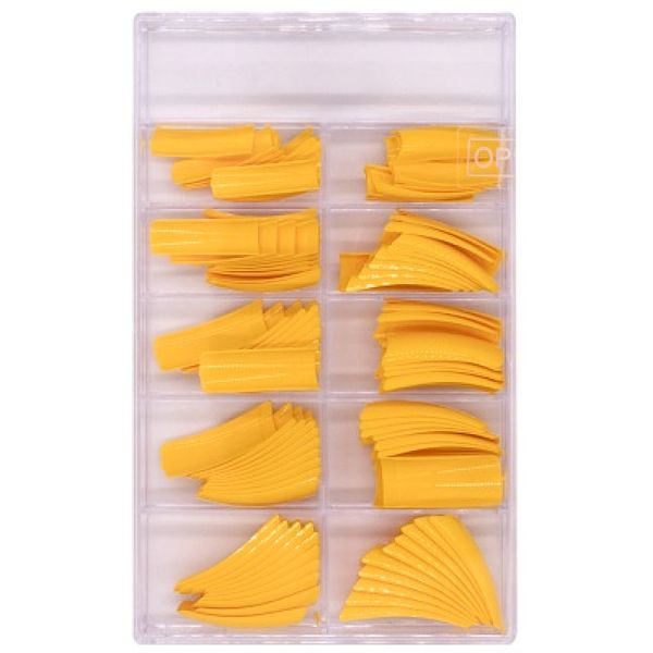 Bright Yellow Nail Tips - 100 Pieces