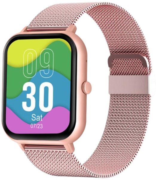 Water Resistant Minimalistic Health and Fitness Tracking Smart Watch - Pink