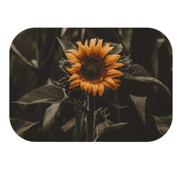 Single Sunflower Printed Mouse Pad