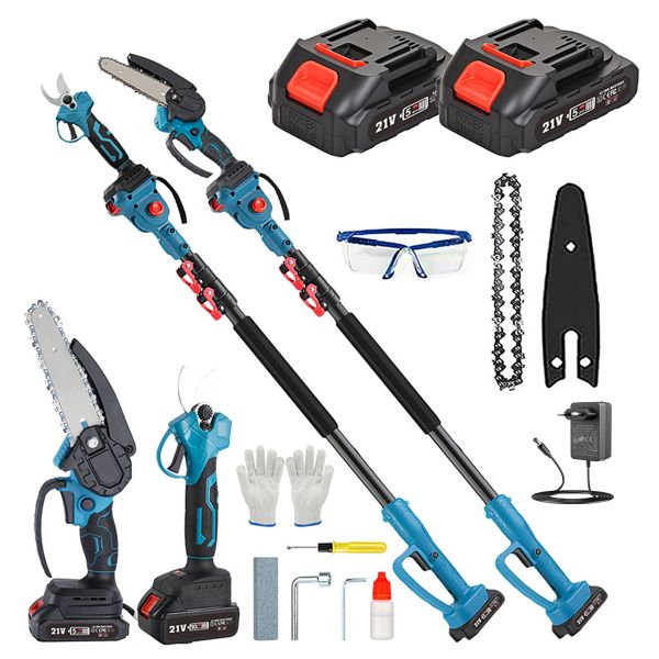 thl Electric Pole Saw &amp; Pruning Shears Combo Kit,Chainsaw for Tree Trimming