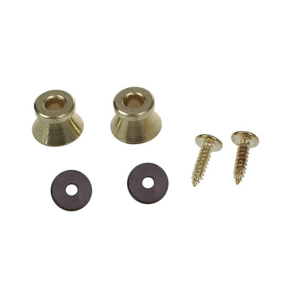 2 x Electric Acoustic Guitar Bass Strap Button Screw Lock Pins Pegs Pads -
