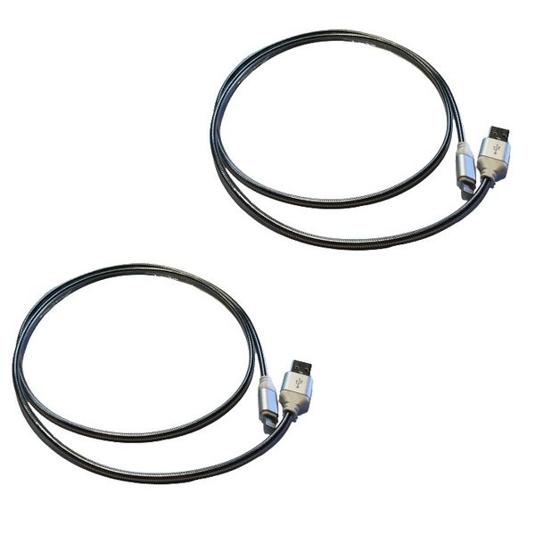 Aluminium 2 Pack - USB 2.0 Charging Cable 8 Pin Lightning - 1M Rose Gold